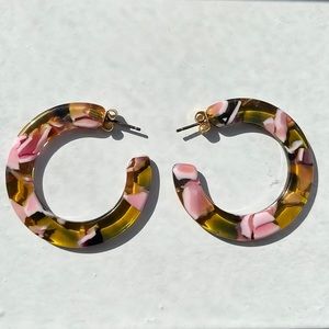 Madewell Acrylic Hoop Earrings